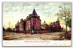 Worcester Hospital Worcester Massachusetts MA  1907 UDB Postcard R15