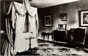 RPPC Bedroom in the Black House, Ellsworth ME Vintage Postcard I45 