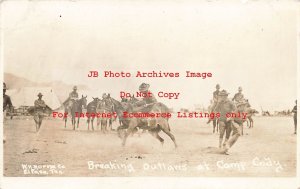 Mexico Border War, RPPC, Army Soldiers Breaking Outlaws at Camp Cody, Deming NM