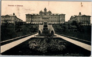 Campus View, University of Cincinnati OH c1909 Vintage Postcard E75