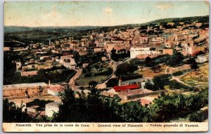 Nazareth Vue Prise De La Route De Cana Israel Buildings Residences Postcard