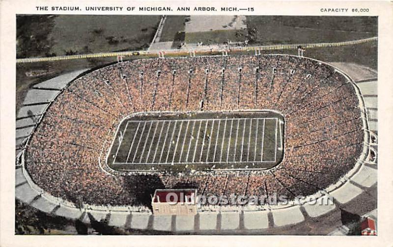 The Stadium, University of Michigan Ann Arbor, Michigan, MI, USA Stadium Writ...