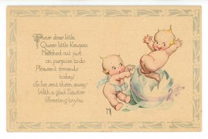 Kewpies by Rose O'Neill. Pub. By Gibson Art . Easter- Hatched