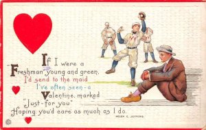 Baseball Valentine, Just For You Stecher Publishing Co., Vintage PC U17835