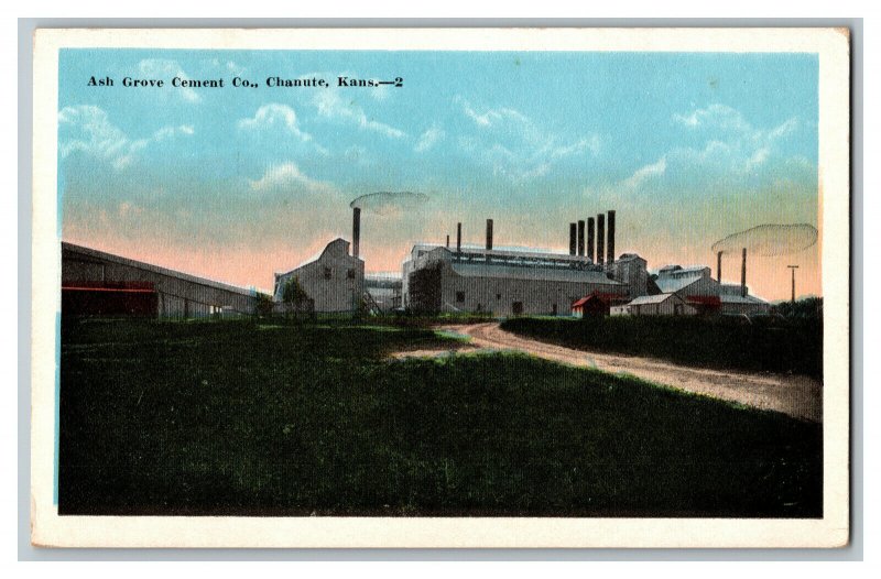 Ash Grove Cement Co. Chanute Kansas Vintage Standard View Postcard