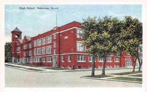 High School Oskaloosa Iowa postcard