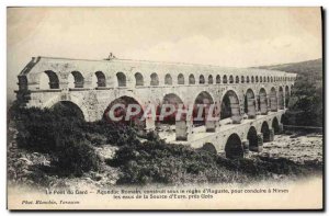 Old Postcard The Pont Du Gard Roman Aqueduct