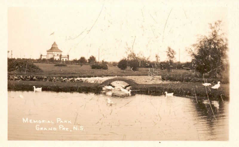Vintage Postcard 1900's Memorial Park Grand Pre. N. S. Nova Scotia Canada RPPC