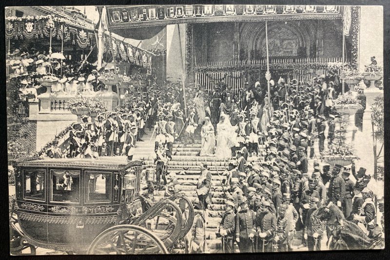 Mint Spain RPPC Postcard King Alfonso XIII & Princess Victoria Wedding