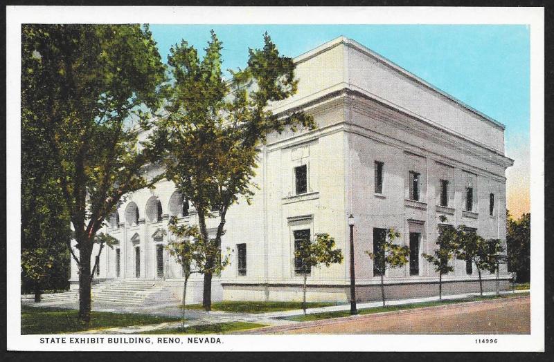 State Exhibit Building Reno Nevada Unused c1920s