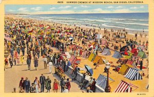 Summer Crowds at Mission Beach San Diego CA