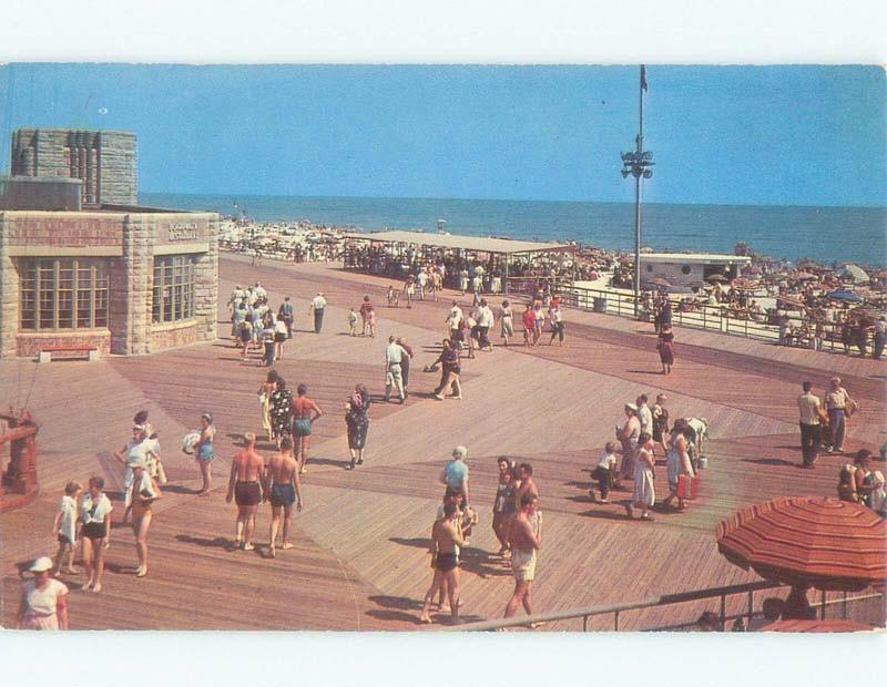 Pre-1980 CENTRAL MALL AREA OF BEACH Long Island - Jones Beach New York NY d7527