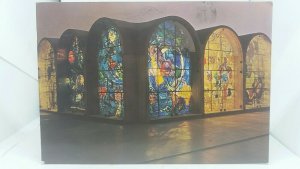 Vintage Postcard The Tribes of Israel Stained Glass Windows Jerusalem Synagogue