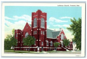 c1940's Lutheran Church Exterior Roadside Fremont Nebraska NE Unposted Postcard