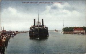 Great Lakes Steamer Ship Holland c1910 Postcard