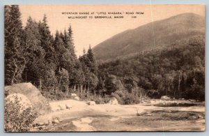 Road From Millinocket to Greenville  Maine    Postcard  c1915