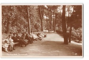 Bournemouth Dorset England Vintage RPPC Real Photo The Pine Walk