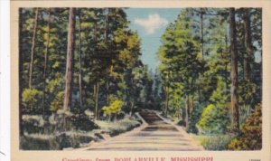 Mississippi Greetings From Poplarville Country Road Scene