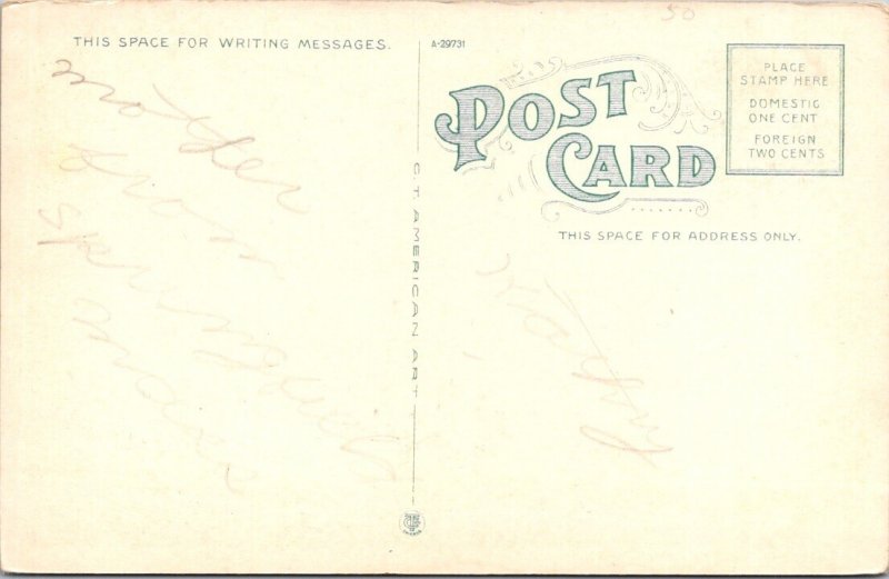 Vintage Postcard COLONY CLUB, SPRINGFIELD, MA JT12