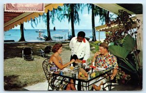 BARBADOS, West Indies ~ 1963 ~ Outdoor Dining CORAL REEF CLUB  Postcard