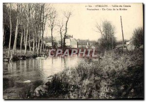 Old Postcard Vallee Du Cousin Avallon Pontaubert A corner of the river