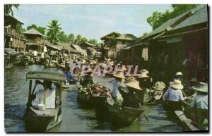 Postcard Modern Bangkok Floating market