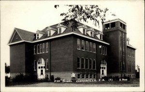 Centerville South Dakota SD High School Real Photo Vintage Postcard