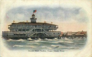 Texas Corpus Christi Seaside Hotel Pavilion Simplicity C-1910 Postcard 22-3853