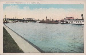 Postcard New Third Street Bridge Wilmington DE Delaware