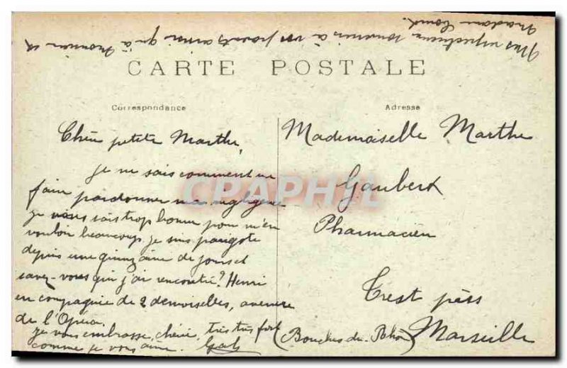 Old Postcard Paris Madeleine and the Grands Boulevards