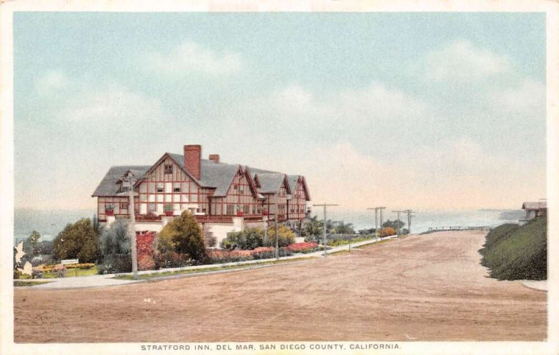 Del Mar California Stratford Inn View of Inn Vintage Postcard U664