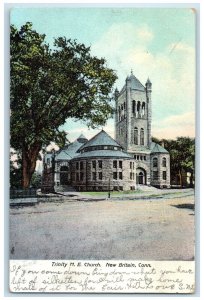 1903 Roadside View Trinity M.E. Church New Britain Connecticut Antique Postcard