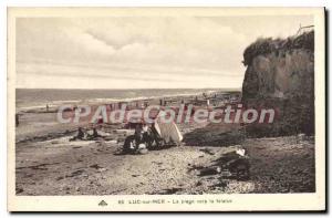 Postcard Old Luc Sur Mer The Beach By The Cliff