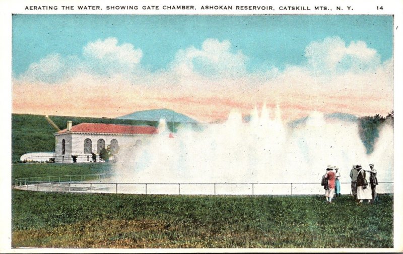 New York Catskills Ashokan Reservoir Aerating The Water Showing The Gate Chamber