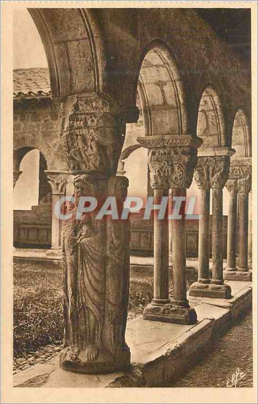 Old Postcard Saint Bertrand de Comminges Pillar Four Evangelists and Cloitre