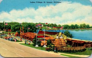 Michigan St Ignace Indian Village