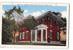 Galena Illinois IL Postcard 1930-1950 General Grants Home After the War