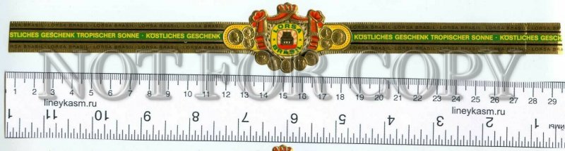 500052 LORSA BRASIL Vintage embossed cigar label