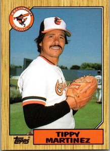 1987 Topps Baseball Card Tippy Martinez Baltimore Orioles sk13753