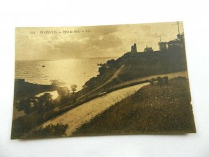 Vintage Postcard Biarritz Effet de Nuit Ocean View