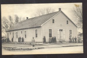 MANHEIM PENNSYLVANIA PA. MENNONITE CHURCH BUILDING VINTAGE POSTCARD