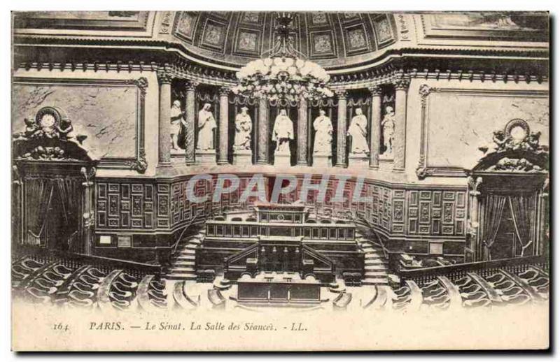Paris - 6 - The Senate - The Hall of Sittings - Old Postcard