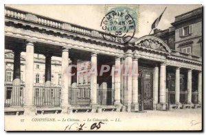 Old Postcard Compiegne Chateau Colonnade