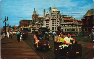 Rolling Chairs Atlantic City New Jersey Vintage Postcard C153