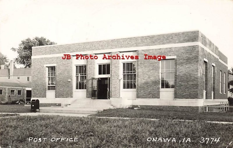 IA, Onawa, Iowa, RPPC, Post Office Building, Exterior View, Photo No 3774