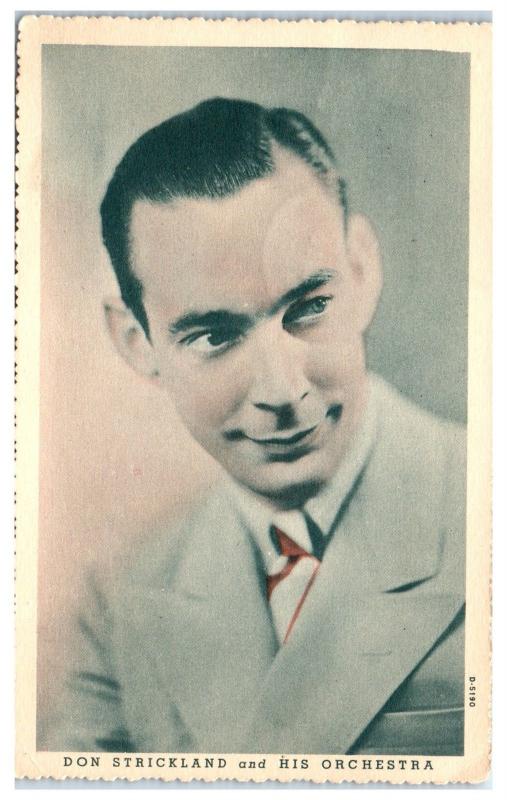 1938 Don Strickland and His Orchestra Postcard