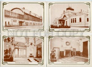 490722 St. Petersburg Vitebsky railway station set of 8 postcards