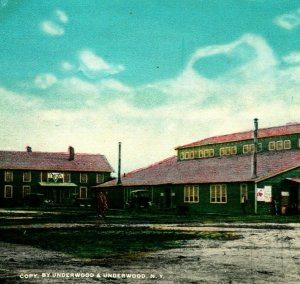 Life at Camp Dix NJ Officers Club Admin Building YMCA Auditorium Postcard UNP