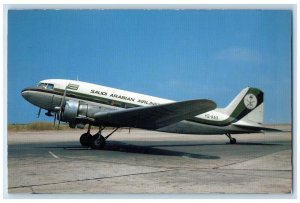 1966 Saudi Arabian Airlines HZ-AAX c/n 15902/32650 Airplane Vintage Postcard