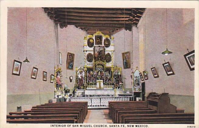 New Mexico Santa Fe San Miguel Church Interior